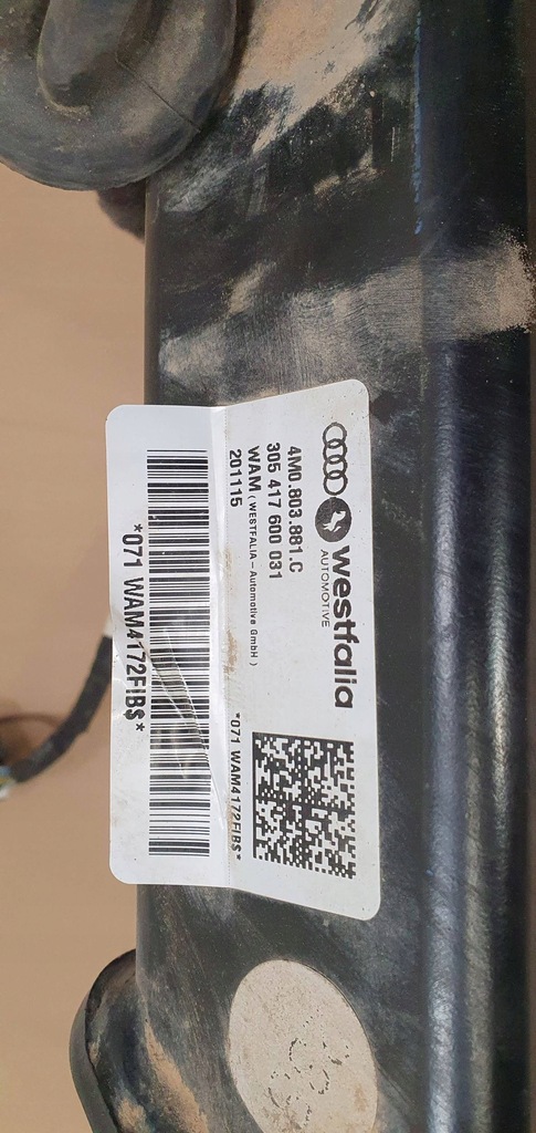 фото №9, Hak буксировочный балка audi q7 4m 4m0803881c