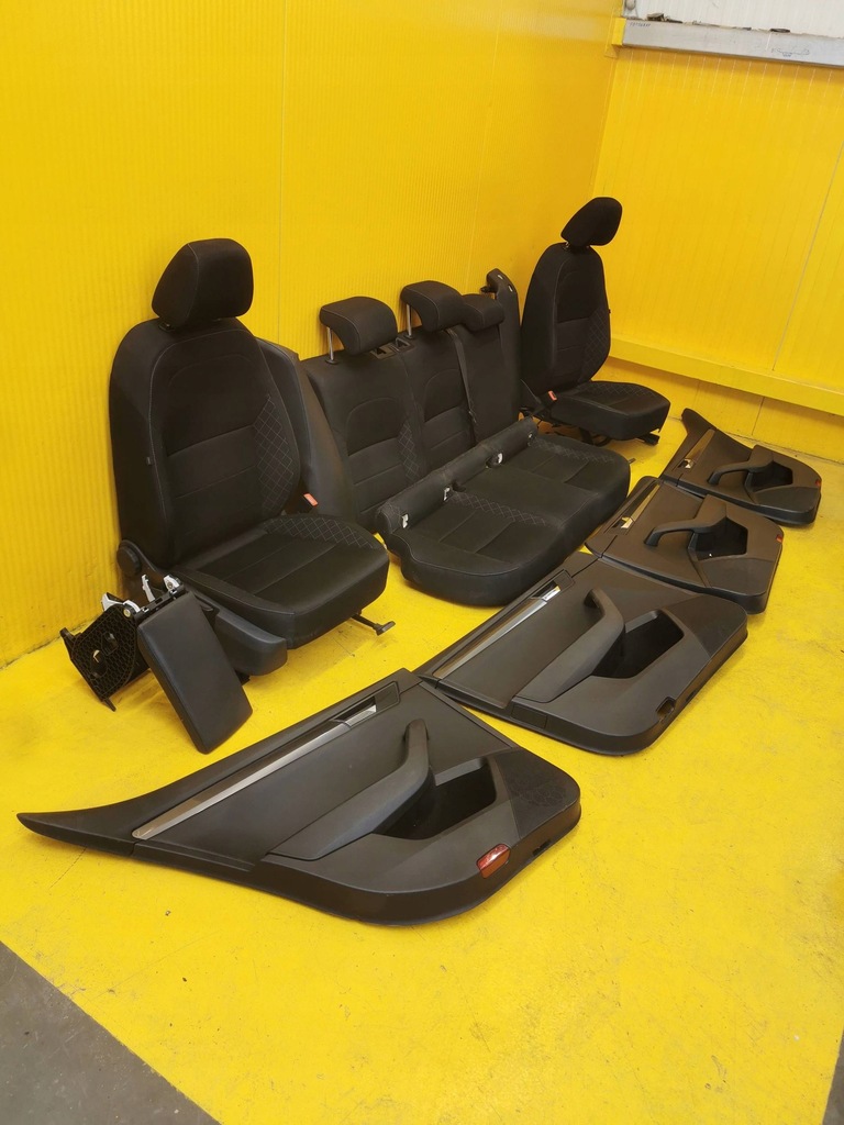 фото №14, Skoda superb iii sedan сидіння сидіння заднє сидіння обшивки тунель чорний комплект 17r.