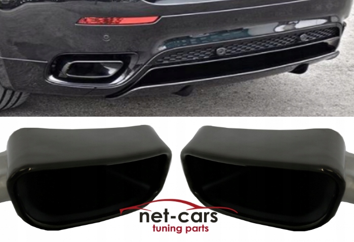 фото №1, Наконечники вихлоп bmw x6 e71 рамки зразок v8 чорні