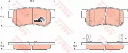 Купити Гальмівні колодки гальмівний. kia sportage 04- задні