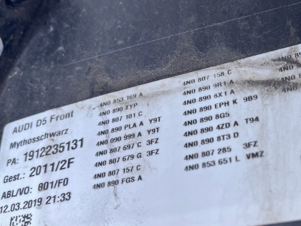 фото №13, Бампер передний с решётка audi a8 s8 4n0 решётка радиатора black бампер s8 d5