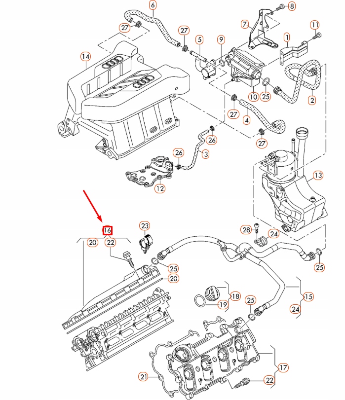фото №8, Audi r8 42 правый сторона цилиндр head cover 079103472ah