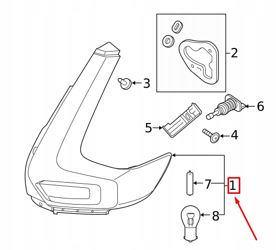 фото №8, Volvo xc40 лампа задня ліва 31446790 оригінальна
