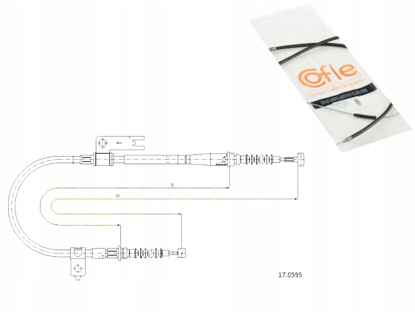 Купить Cofle тяга трос тормоза ручного 1987477916 fkb