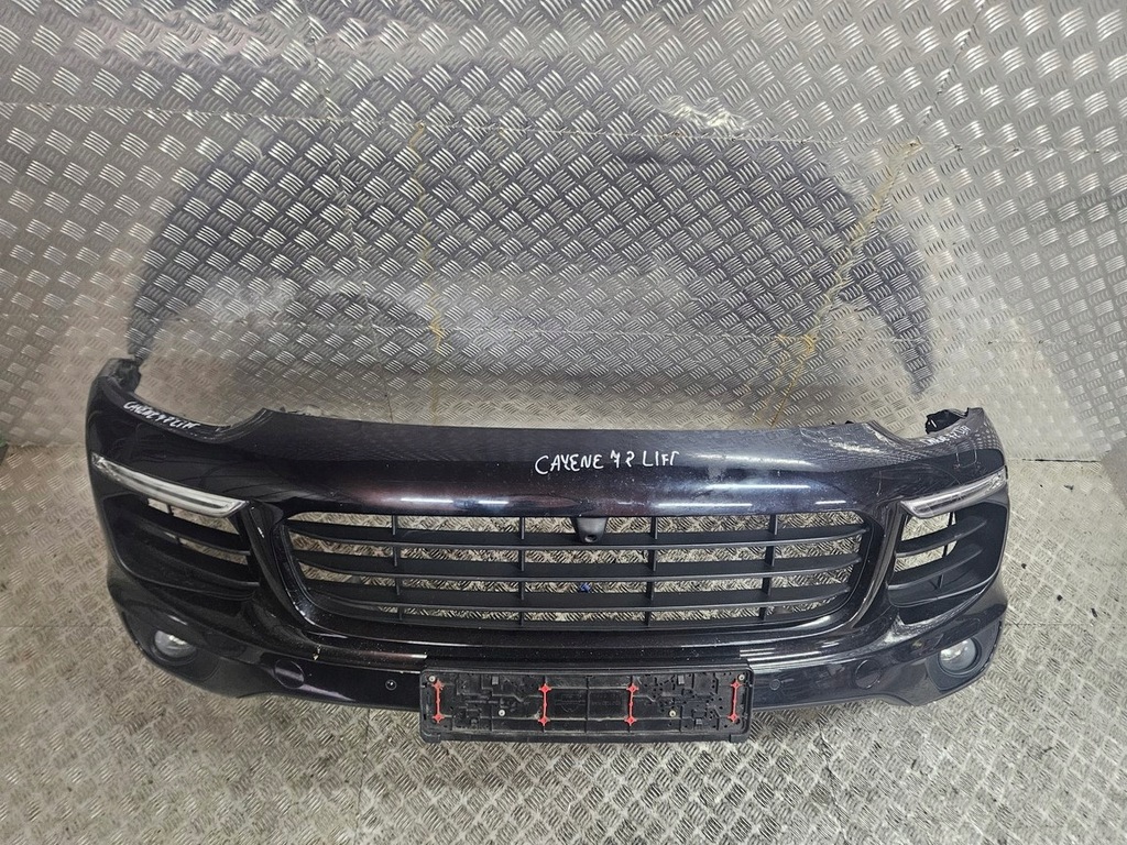 фото №8, Бампер передний перед чёрный porsche cayenne ii 7p 7p5 fl lift 16r lc9x