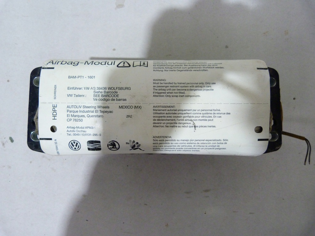 фото №1, Golf vi подушка подушка безпеки пасажира справна