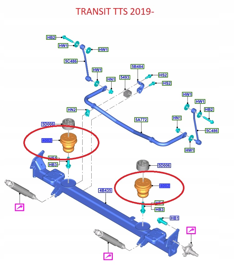фото №7, Отбойник подвеска задняя transit 14- custom 14- oryg