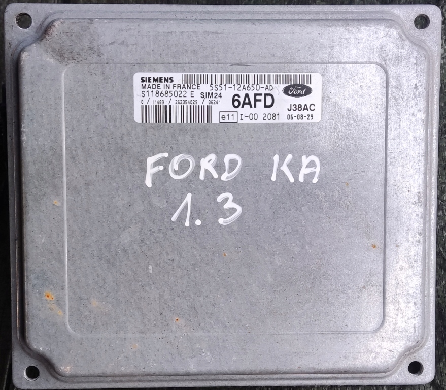 фото №1, Ford ka 1.3 бортовой компьютер двигателя 5s51-12a650-ad