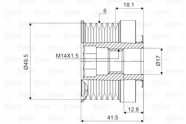 фото №3, Сцепление генератора шкив 588054 valeo