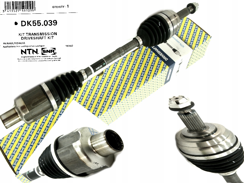 фото №1, Приводной вал правая dacia duster i ii 1.5 dci 4x4 snr