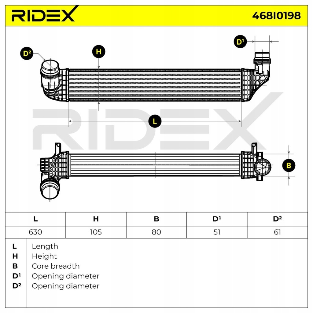 Ridex 468i0198 интеркулер к renault scénic 3 jz0/1 grand scénic 3 Недорого