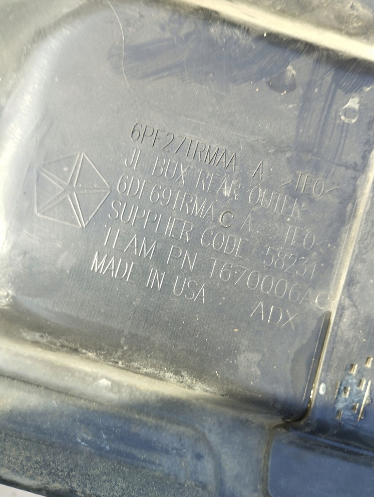 фото №7, Бампер задняя задний задний абсорбер балка jeep wrangler jl pdc 17-22