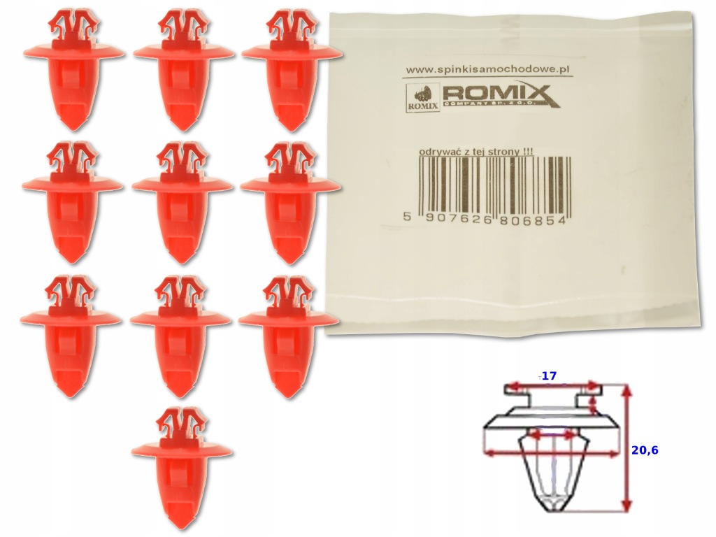 фото №1, Toyota hilux 05-11 кліпса кліпса штифт 10szt l-ca