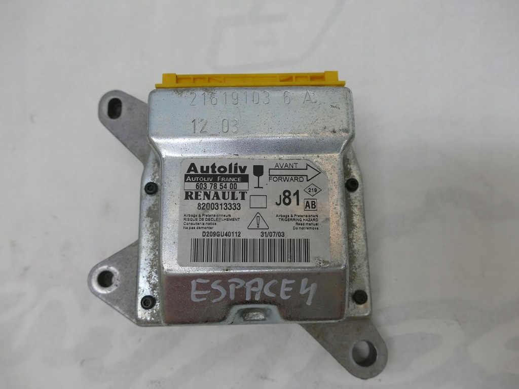 фото №1, Renault espace iv модуль подушек подушка безопасности блок управления