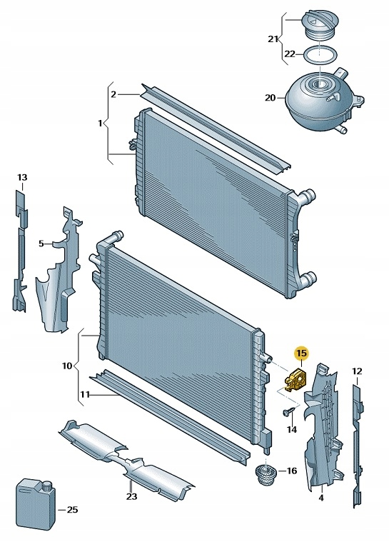 фото №15, Оригинальные кронштейн радиатора vw audi seat skoda