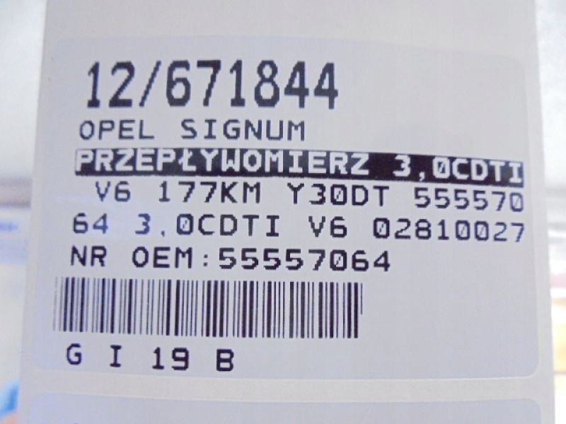 фото №7, Signum витратомір 55557064 3,0cdti 0281002773