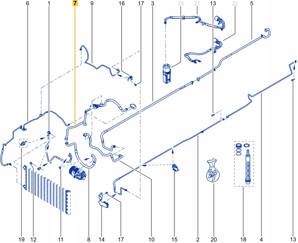 фото №14, Шланг кондиціонера renault trafic iii iv nissan nv300 2021- 924807601r