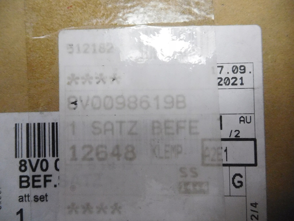 фото №7, Набор монтажный дверь audi a3 8v0098619b