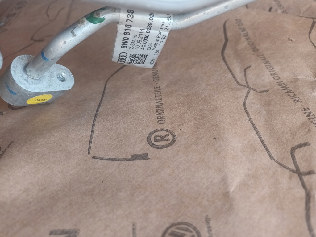 фото №9, Audi a4 b9 8w a5 f5 шланг wąż трубка кондиционера 8w0816738p 72km