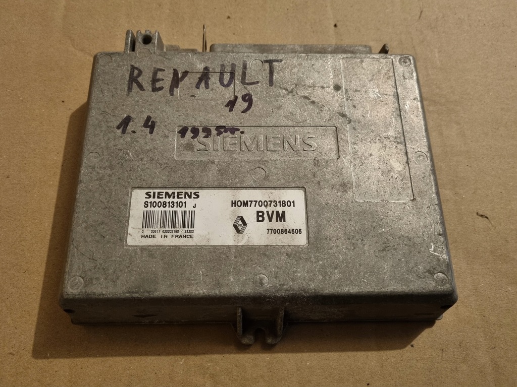 фото №1, Блок керування бортовий комп'ютер двигуна renault 19 1.4