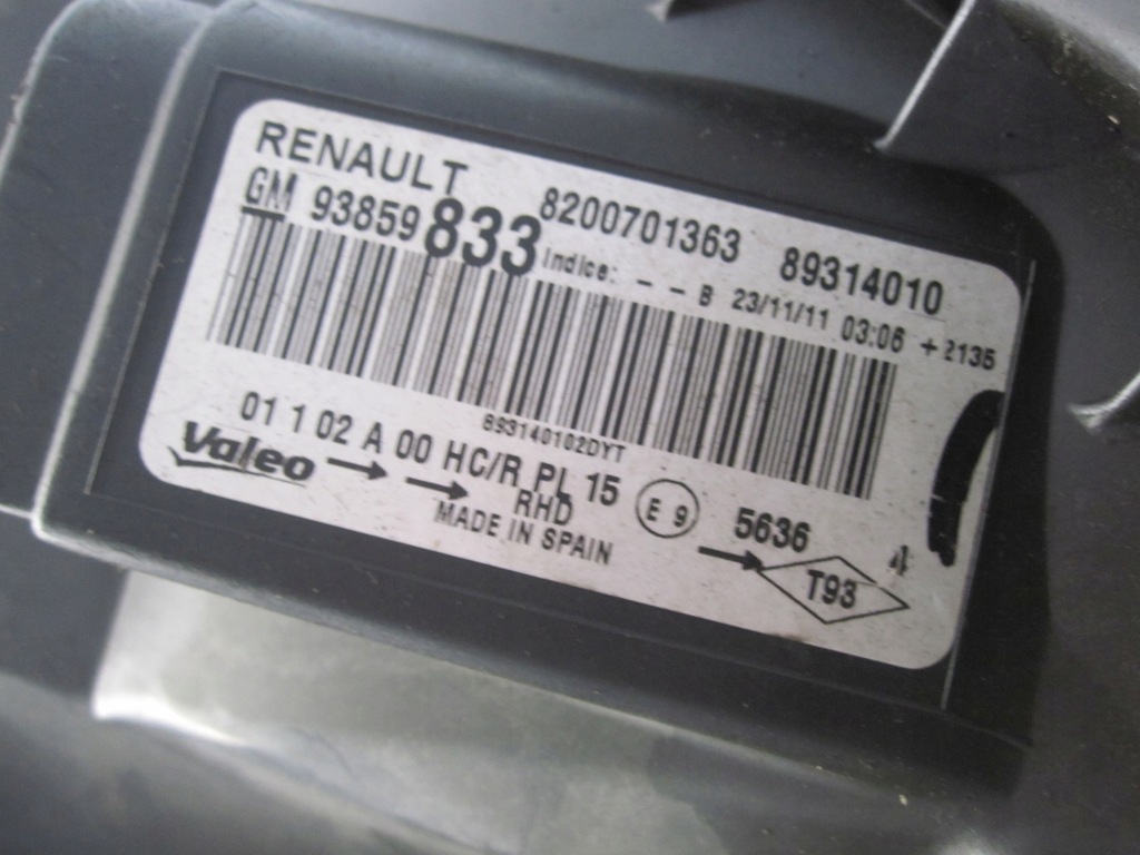 фото №7, Opel vivaro a trafic лампа ліва перед 93859833 200701363 anglik