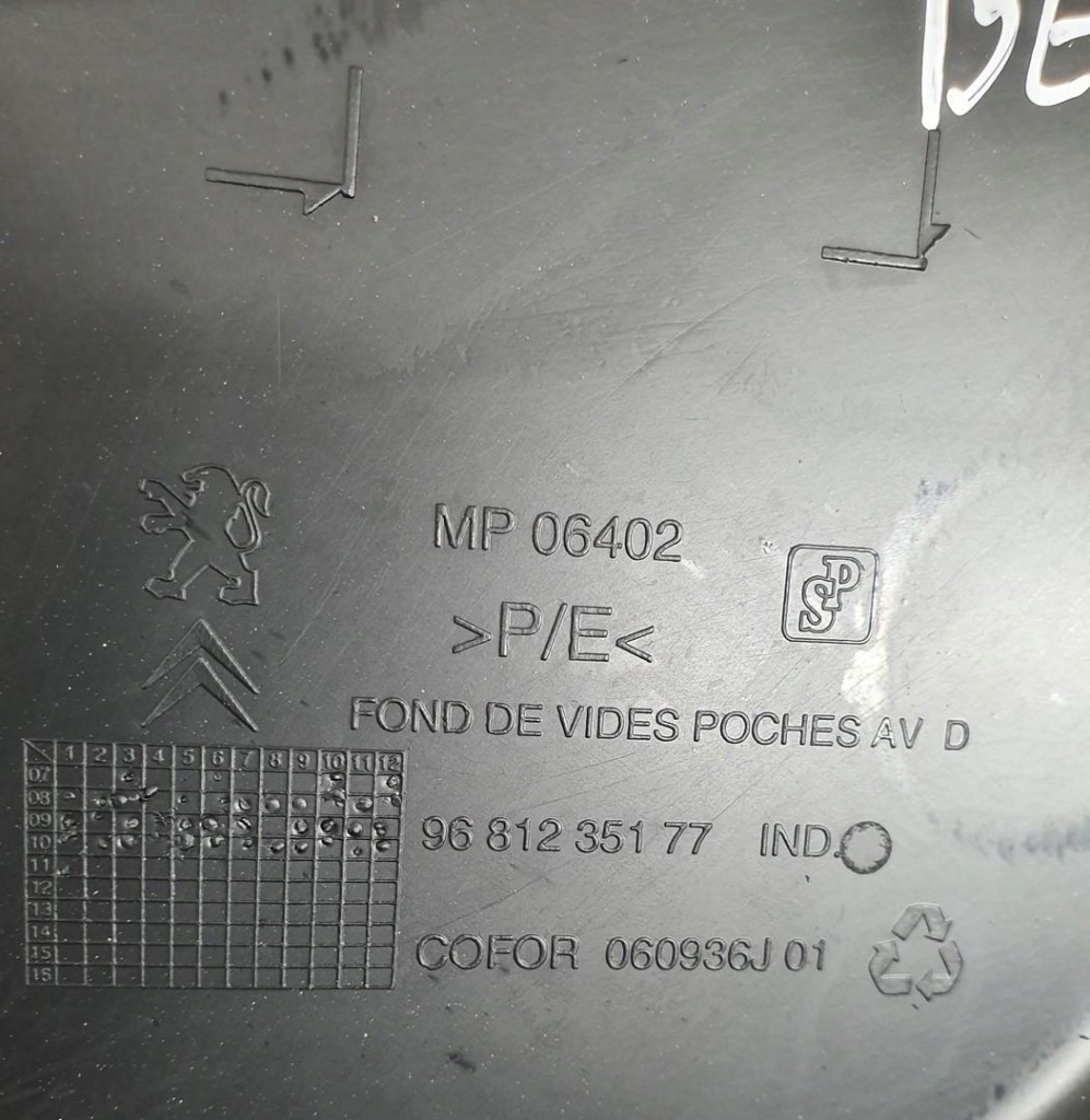 фото №7, Оббивка обшивка двері правий перед citroen berlingo ii 9681235177 euro