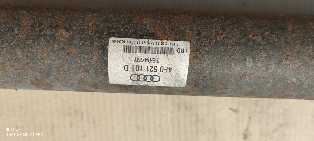 фото №10, Wał привідний audi a8 d3 lift 3.0 tdi 4e0521101d