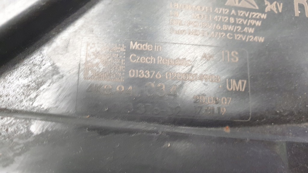 фото №9, Audi a6 c8 4k0 лампа права фара правий led 4k0941034