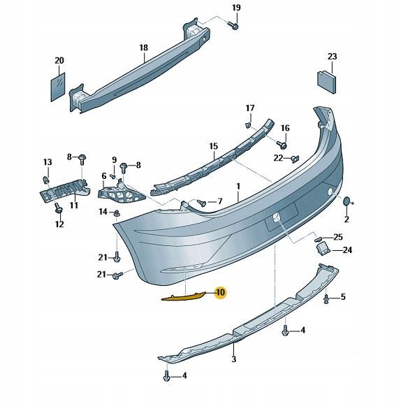 фото №1, Оригинальный левый отражатель бампера задняя seat leon