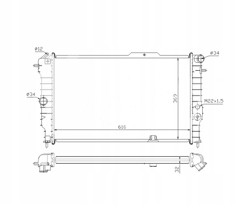 фото №1, Радіатор wody opel calibra c89 89- 1300092