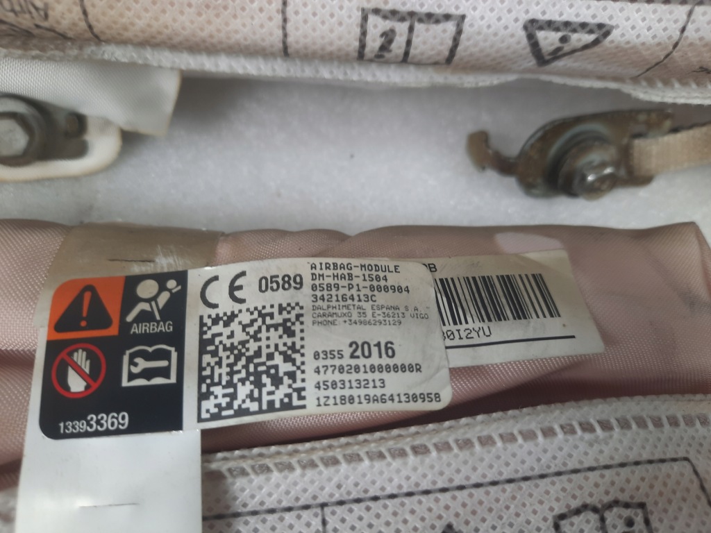 фото №5, Шторка безпеки подушка безпеки права оригінал opel crossland x