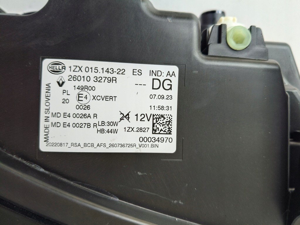 Лампа правая фара renault megane v e-tech full led Доставка