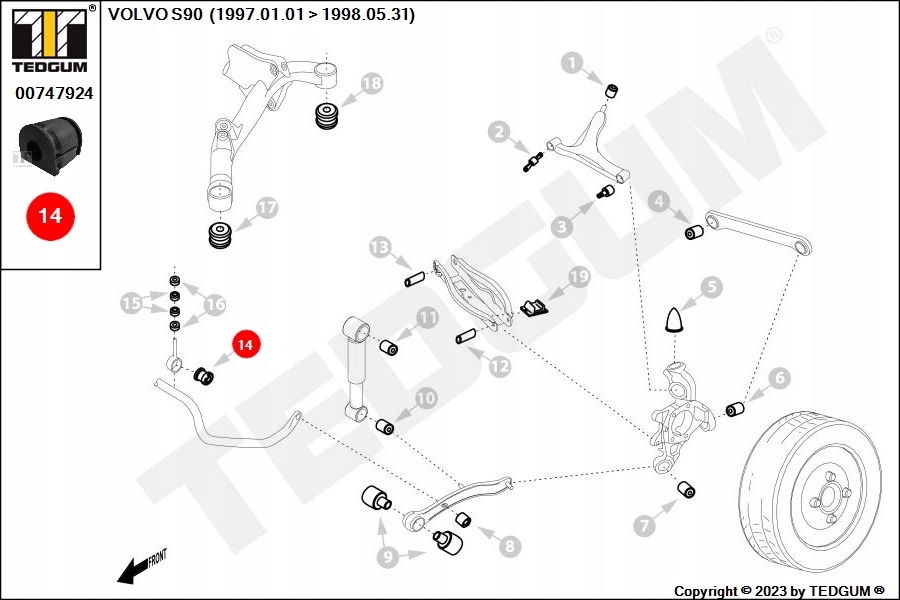 фото №11, Tedgum 00747924 подвеска, стабилизатор