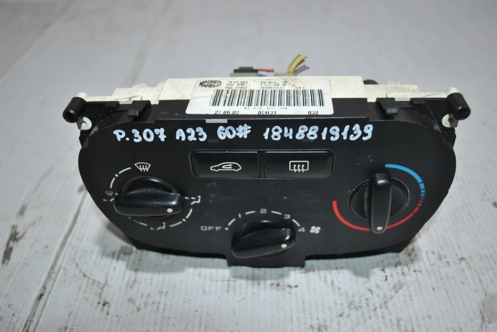 фото №1, Панель керування вентиляція peugeot 307 1848819139