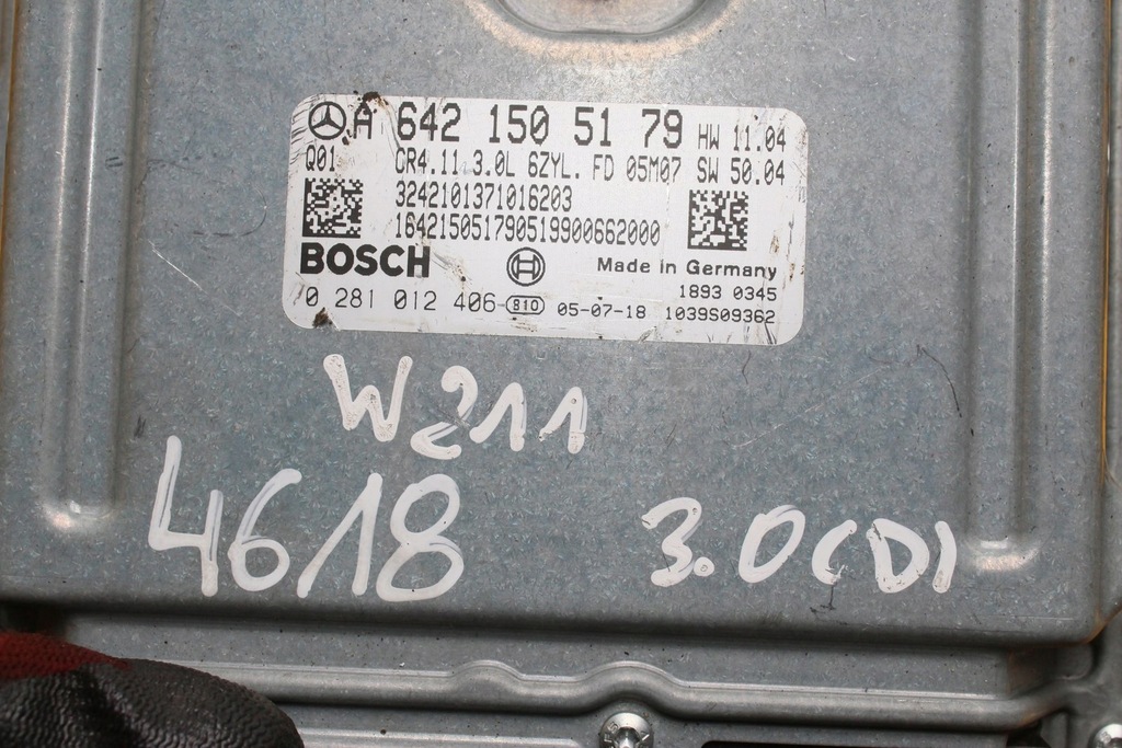фото №6, Бортовий комп'ютер двигуна mb s211 3.0 cdi a6421505179
