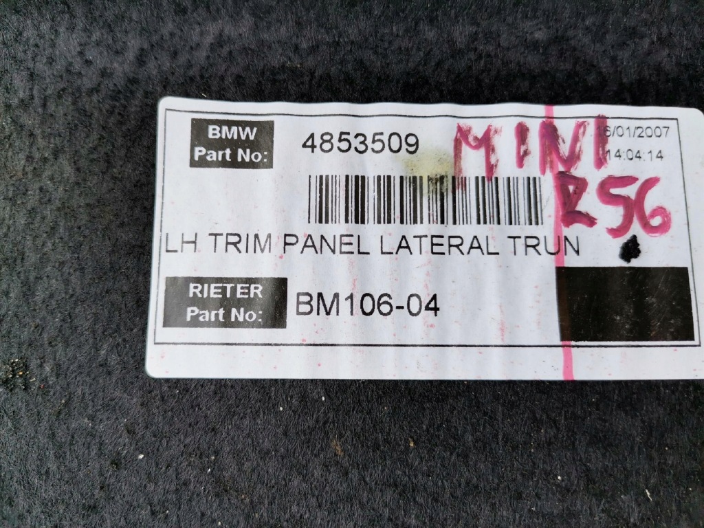 фото №3, Захист обшивка багажника mini cooper r56 4853509