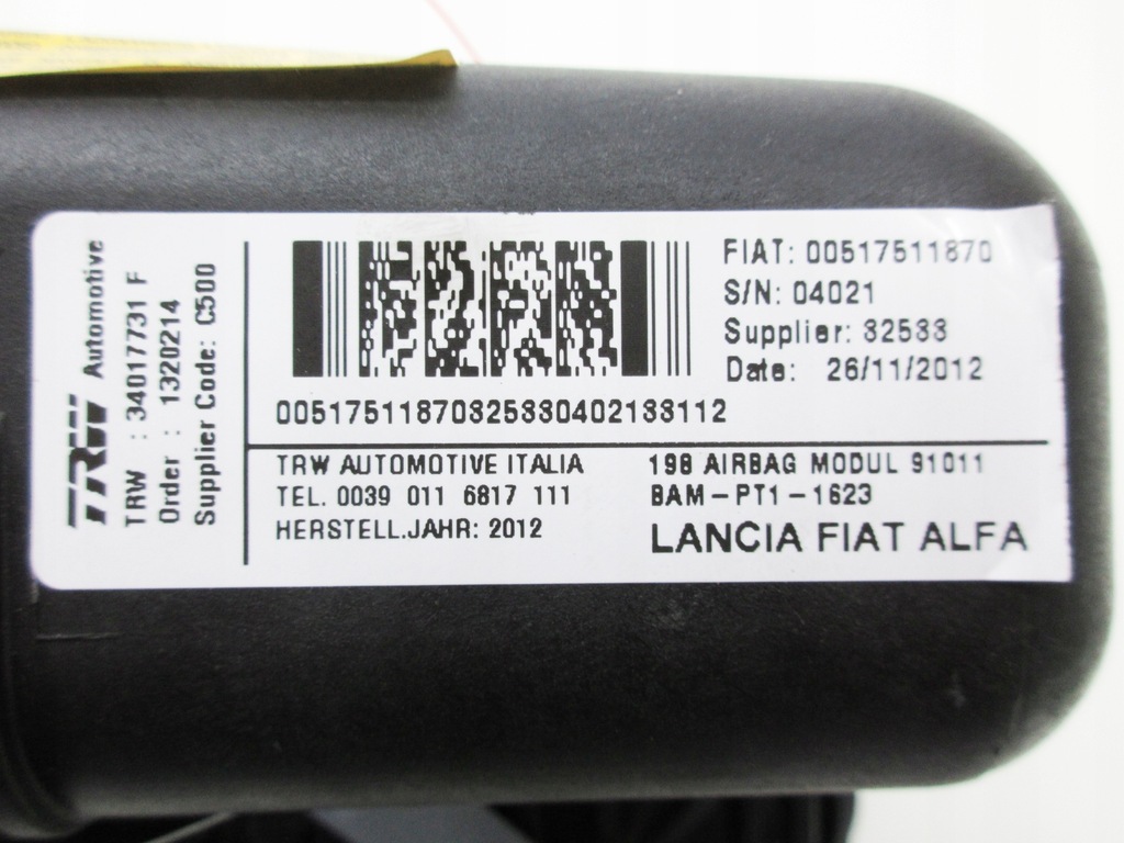 фото №7, Lancia delta 3 iii подушка подушка безопасности правая пассажира