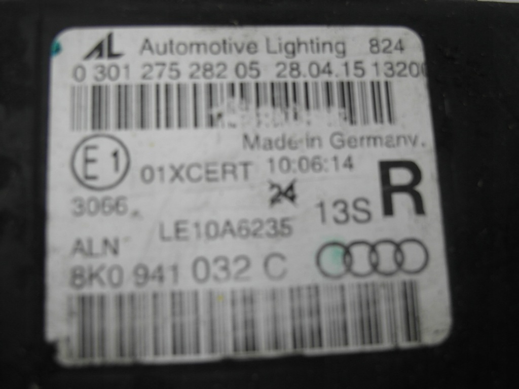 фото №8, Audi a4 b8 8k0 lift bi ксенон поворотний idealna лампа передня права