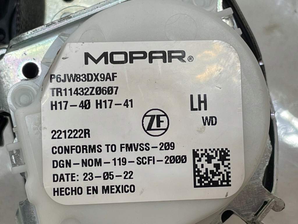 фото №10, Dodge durango lift 18- pas безпеки передній лівий 6jw83dx9af usa