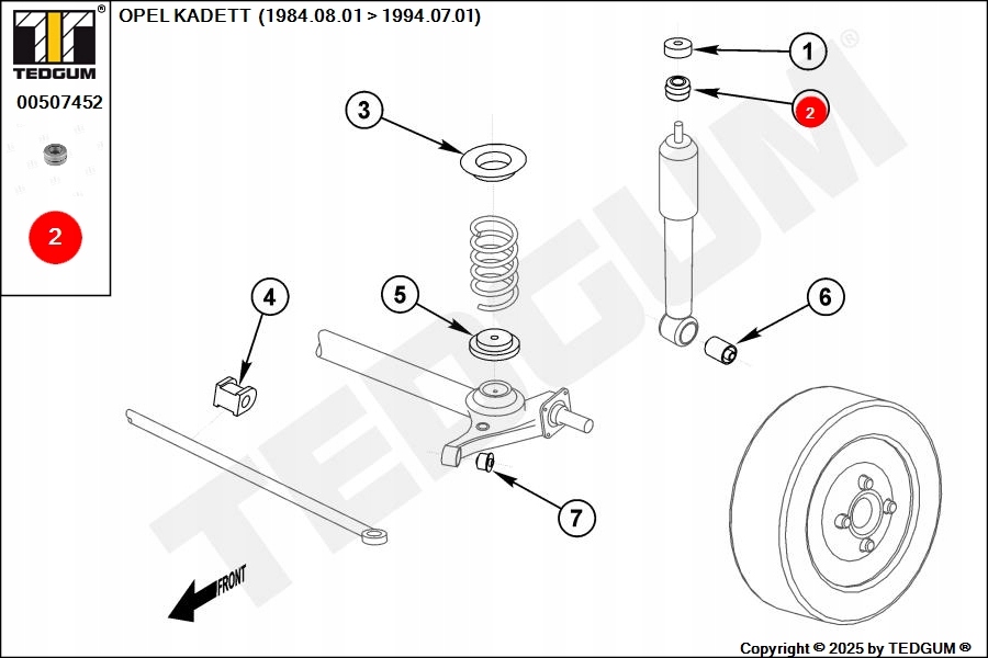 фото №6, Кронштейн амортизатора заднього ліва праве opel