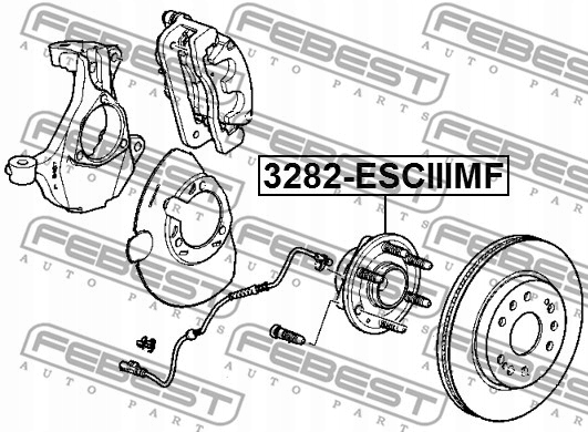 фото №3, 3282-esciiimf febest ступица передняя cadillac esca