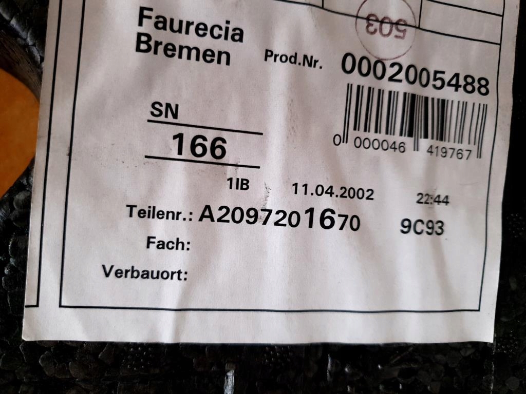 фото №6, Обшивка дверь правый перед mercedes clk c209 w209