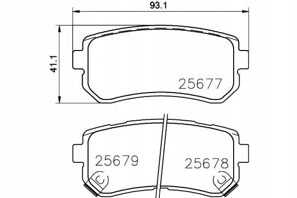 фото №1, Гальмівні колодки гальмівні задня hyundai accent iv creta ix20