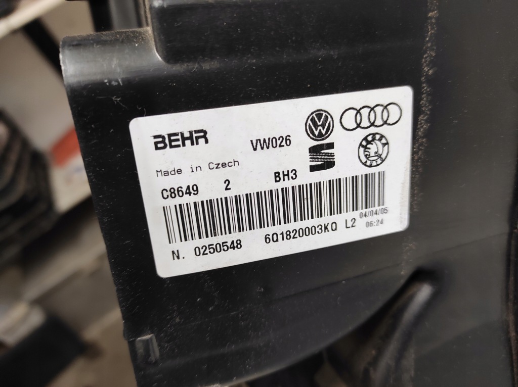 фото №5, Vw polo 4 iv 9n 01- 1.2 отопитель 6q1820003kq