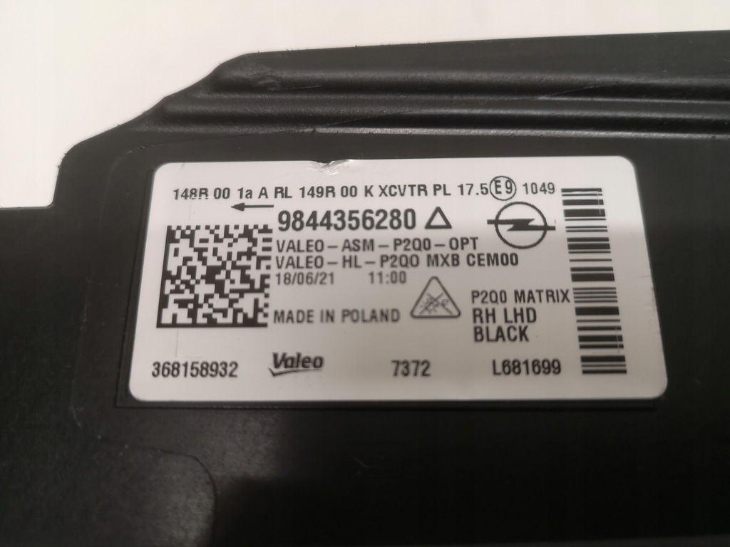 фото №9, Opel mokka b 20- лампа правая matrix full led nowa