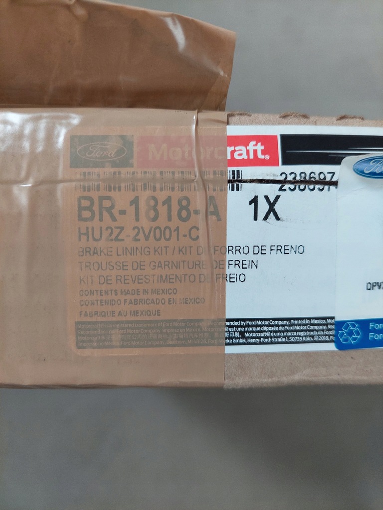 фото №1, Тормозные колодки тормозные ford edge 2 386 974