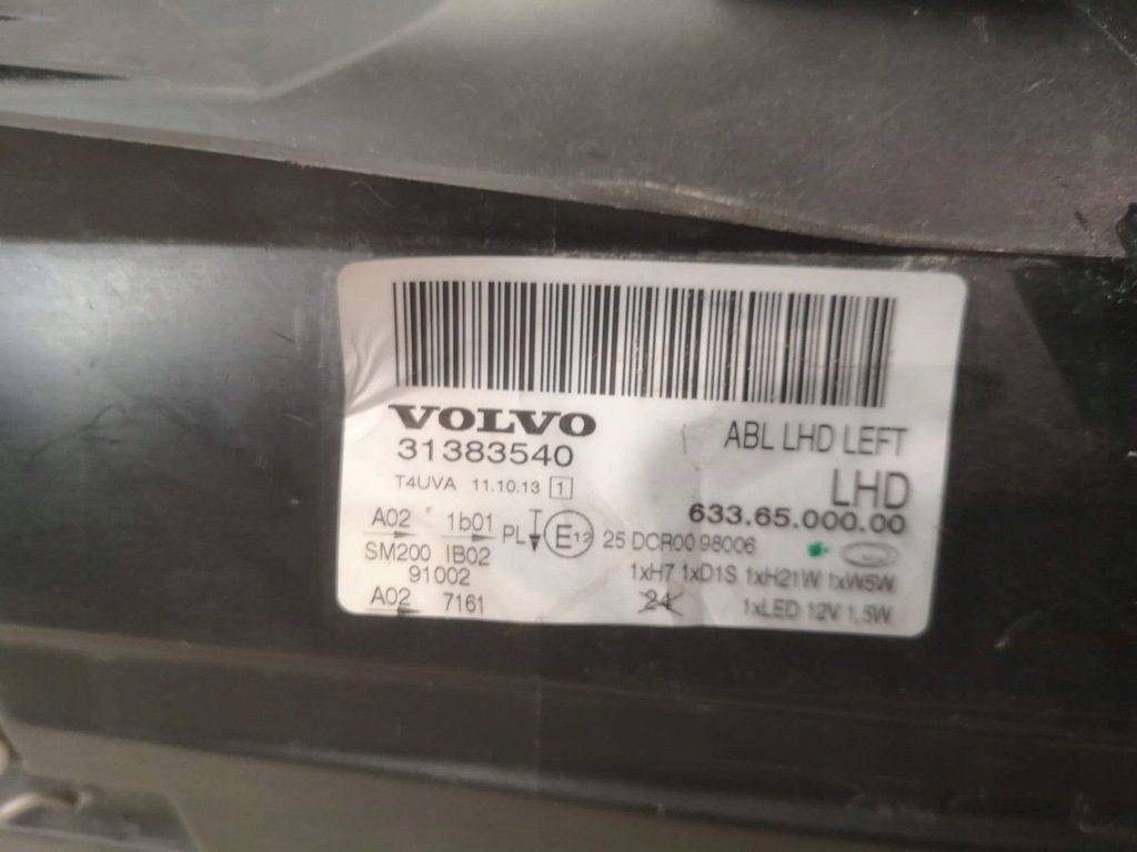 фото №15, Лампа ксенон перед передня ліва volvo v70 s80 ii lift xc70 31383540 eu