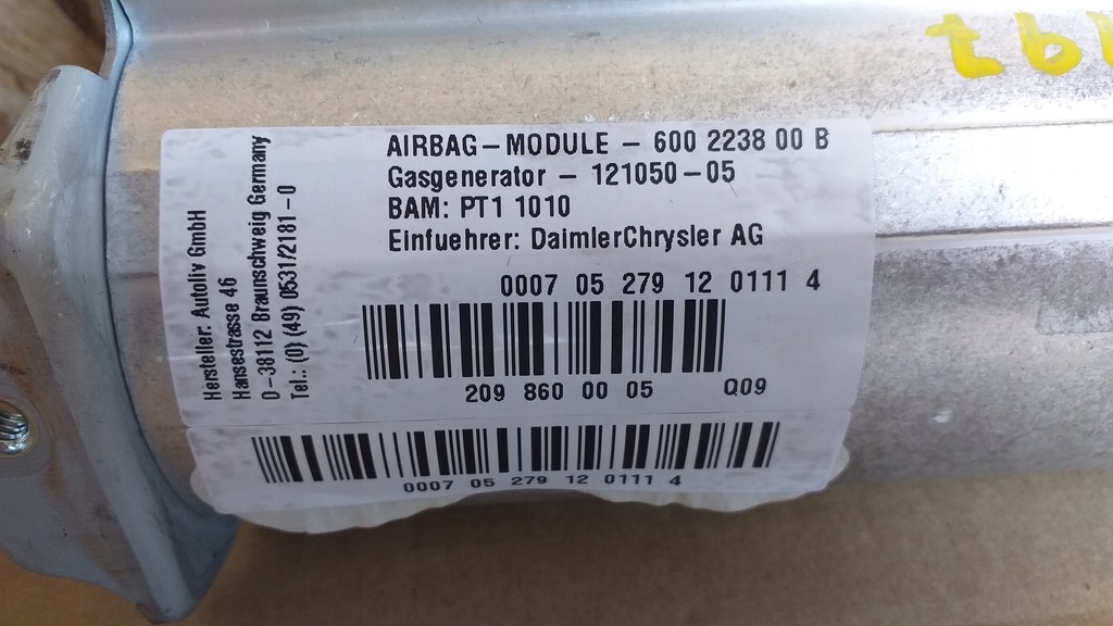 фото №9, Mercedes clk w209 подушка безопасности подушка пассажир водитель