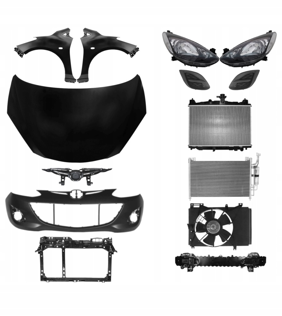 фото №1, Mazda 2 10-15 капот бампер крила pas