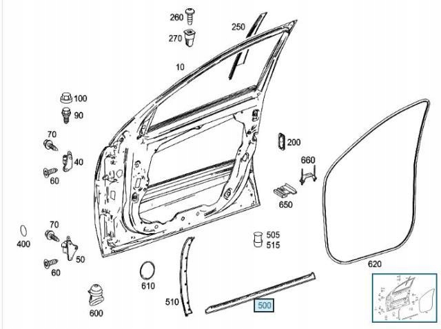 фото №3, Молдинг дверь правый перед mercedes w251 оригинал